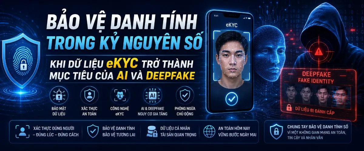 Bảo vệ danh tính trong kỷ nguyên số: Khi dữ liệu eKYC trở thành mục tiêu của AI và Deepfake